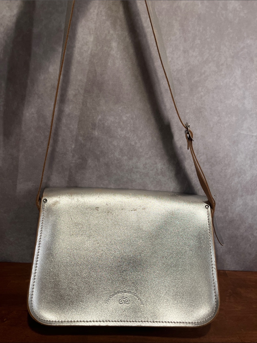 The Cambridge Satchel Company 15 Inch Metallic Silver Batchel Leather Bag - Picture 3 of 10